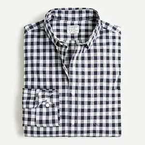 Stretch Secret Wash shirt organic cotton gingham